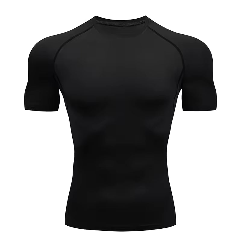 Men Compression T-shirt Short Sleeve