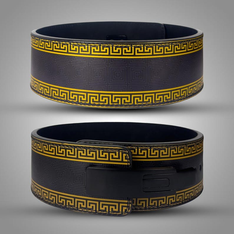 Luxury Greek Design Leather Weightlifting Belt
