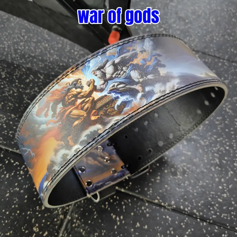 "War of Gods" Weightlifting Belt - Vibrant Mythological Design