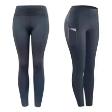 Side Pocket Leggings Women Push Up High Waist