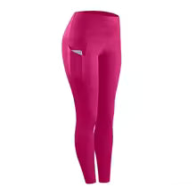 Side Pocket Leggings Women Push Up High Waist