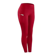 Side Pocket Leggings Women Push Up High Waist