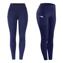 Side Pocket Leggings Women Push Up High Waist