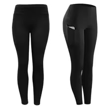 Side Pocket Leggings Women Push Up High Waist