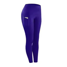 Side Pocket Leggings Women Push Up High Waist