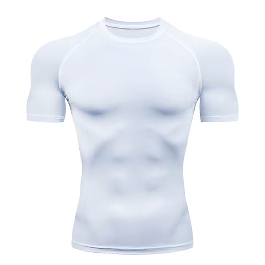 Men Compression T-shirt Short Sleeve