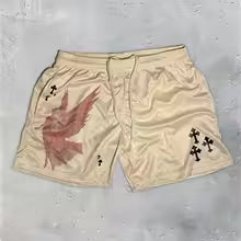 Angel Cross Gym Shorts with Pockets