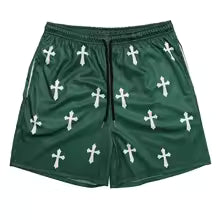 Angel Cross Gym Shorts with Pockets
