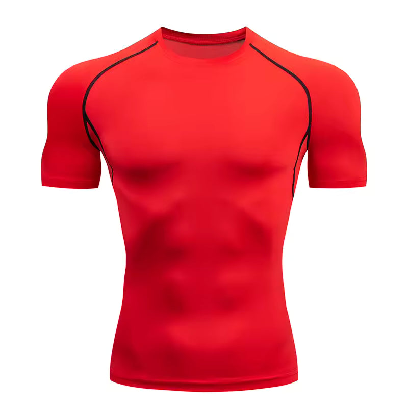 Men Compression T-shirt Short Sleeve