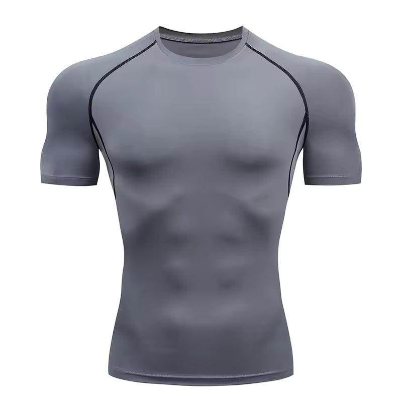 Men Compression T-shirt Short Sleeve