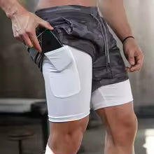 Shorts Men 2 In 1 Quick Dry Workout
