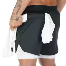 Shorts Men 2 In 1 Quick Dry Workout