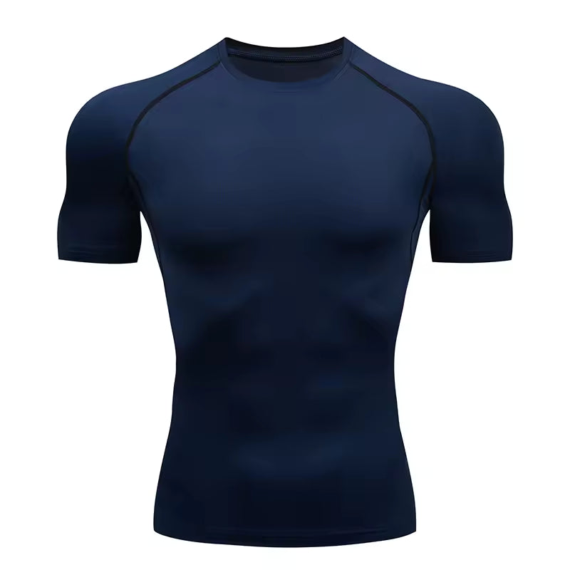 Men Compression T-shirt Short Sleeve