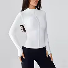 Yoga wear women's spring and summer stand-up collar zipper jacket slimming sun-protective long-sleeved high-end running and f