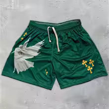 Angel Cross Gym Shorts with Pockets